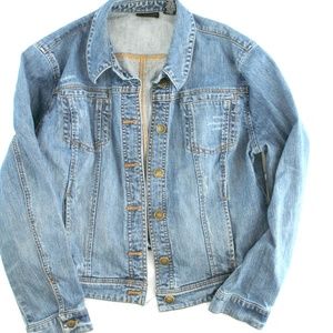 New York & Company sz XL denim jacket medium wash